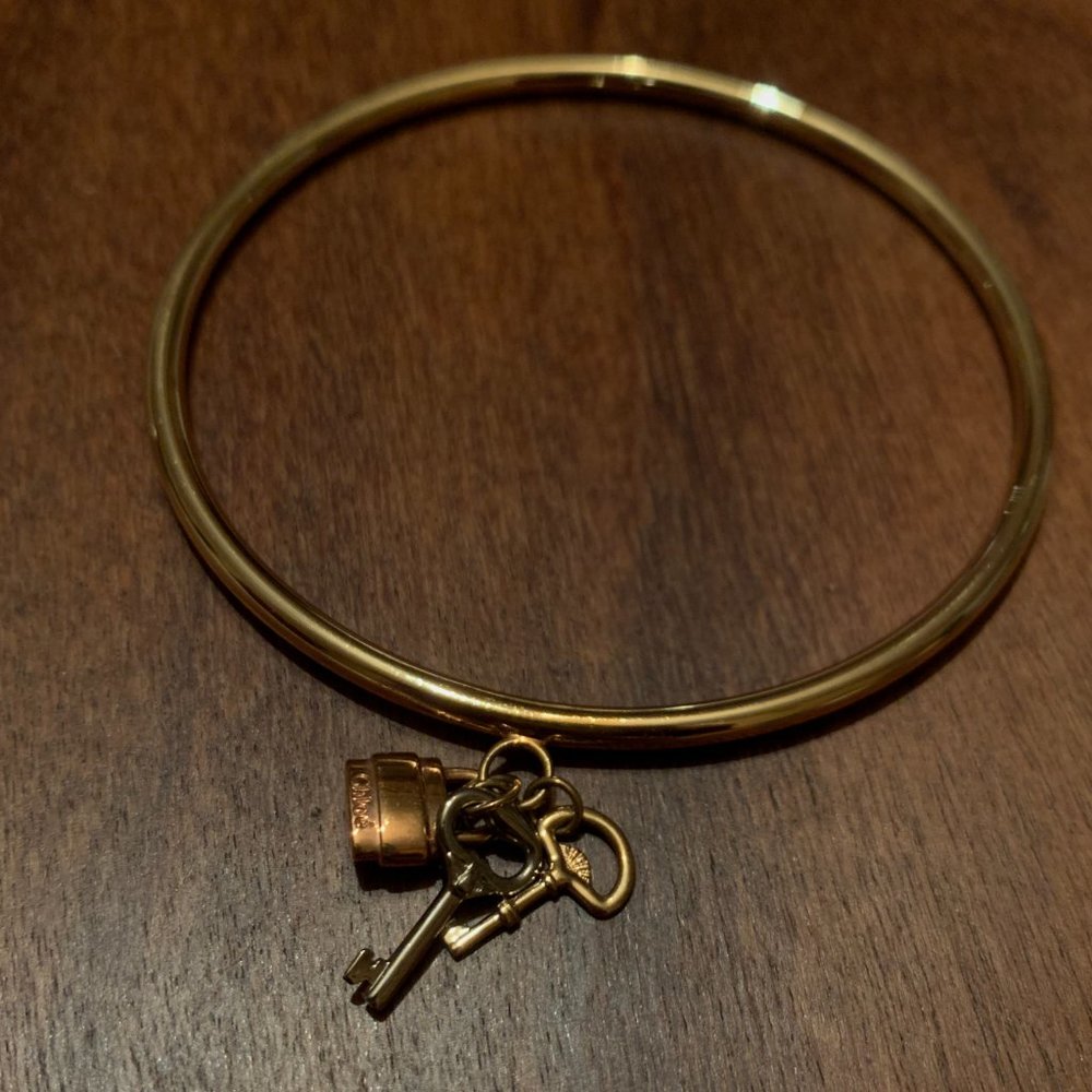 Chloe Lock + Keys Bangle  Bracelet